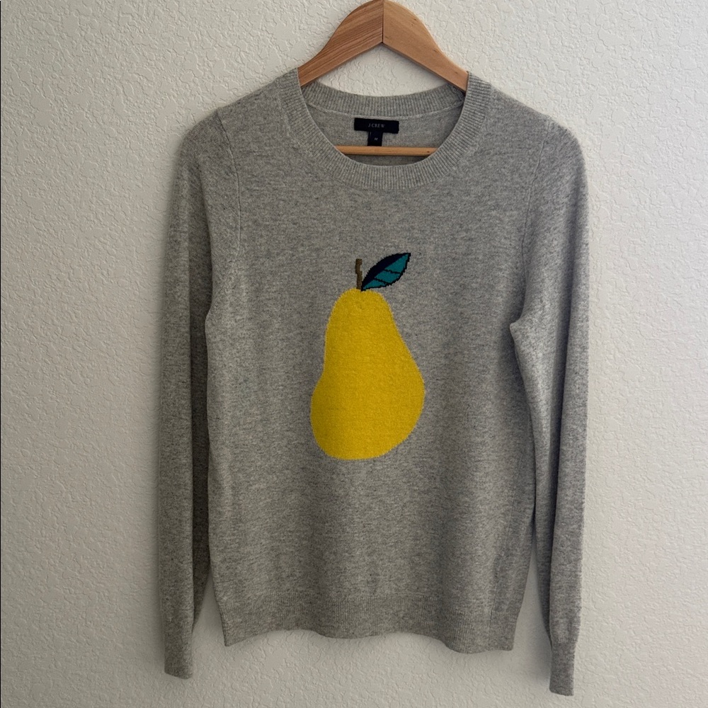 J. Crew Gray Pullover Crew Neck Sweater Size M - Picture 2 of 7